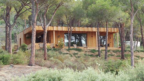 Natuurcabin aan kust Barcelona met zeezicht - 2