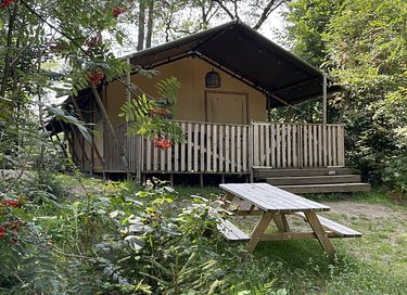 Luxe glampingtent in het bos met buitenbad - 4