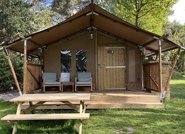 Luxury glamping  tent in a great holiday park