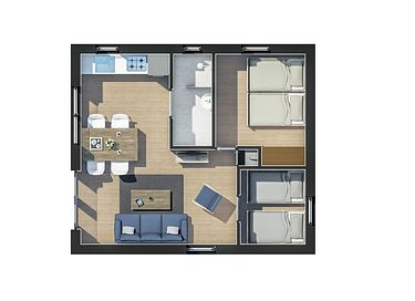 Knus chalet in het bos voor 5 personen - 10