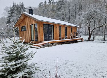 Houten natuurhuis met open haard in Duitsland - 22