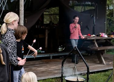 Zelt-Ferienhaus mit Whirlpool auf einem Bauernhof in Drenthe - 50