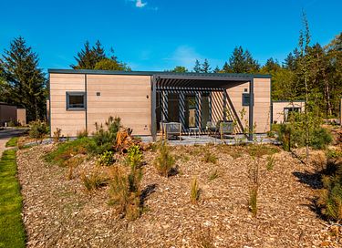 Lodge met hottub in de Drentse natuur
