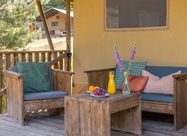Luxe glampingtent in het bos met buitenbad - 20