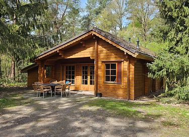 Cabane en rondins robuste (8 personnes) dans la forêt