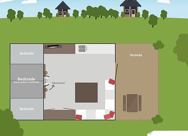 3 cabines adjacentes (18p) - 10
