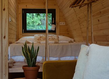 Houten Glamping Pod met eigen Hottub - 14