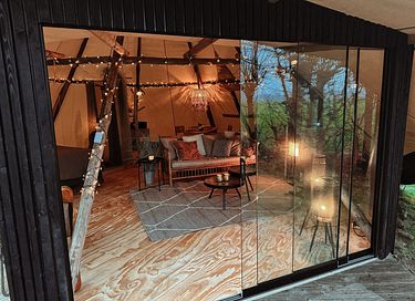 Romantische glamping tent met een hottub - 16