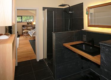 Houten natuurhuis met open haard in Duitsland - 12