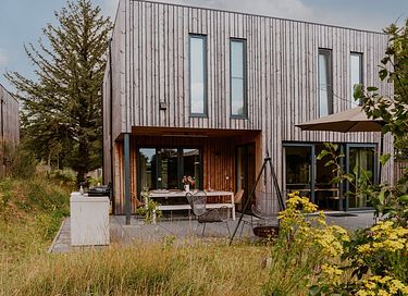 Boslodge met wellness tub