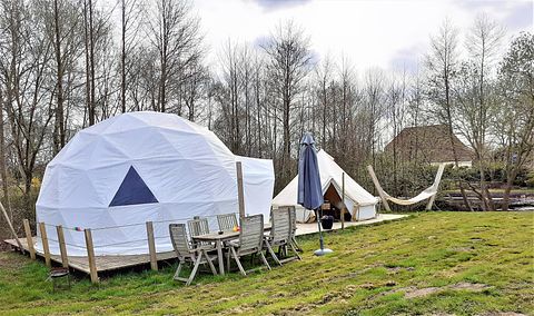 5 persoons Geodome tent lastminute aktie! - 2