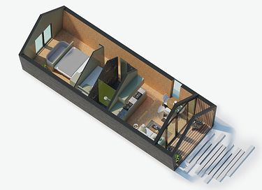 Duurzame design lodge met romantisch bad - 10
