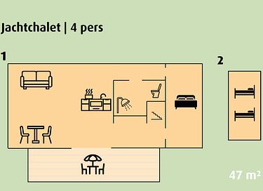 Chalet confortable avec sauna pour 4 personnes - 19