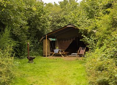 Knus tenthuisje met hottub in het groen - 3