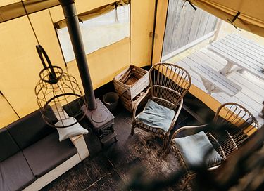 Robuste Lodge für 8 Personen mit Holzofen - 14
