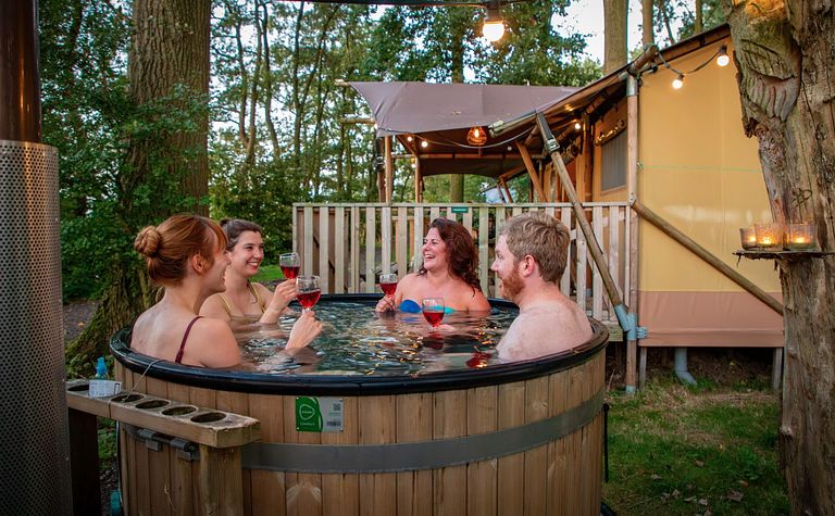 Wellness safaritent (6p) met sauna én hottub - 1