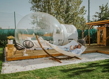 Romantische bubble tent met privé wellness - 3