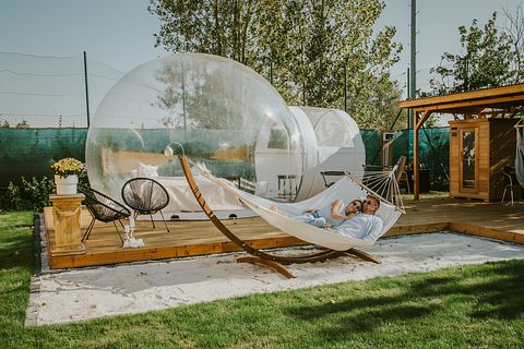 Romantische bubble tent met privé wellness - 3