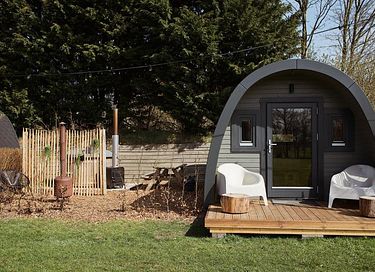 Houten Glamping Pod met eigen Hottub - 17