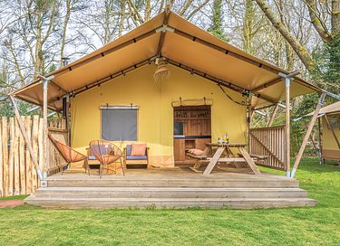 Luxury glamping lodge (5p) with hot tub - 5