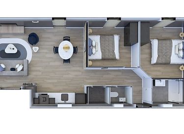 Lodge de luxe, salon et cheminée ext. - 13