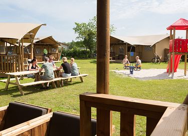 Safaritent (7p) met bedstee en regendouche - 1