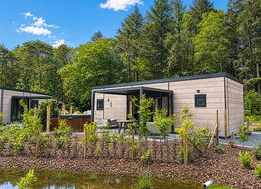 Modern lodge with a private hot tub in Drenthe - 2