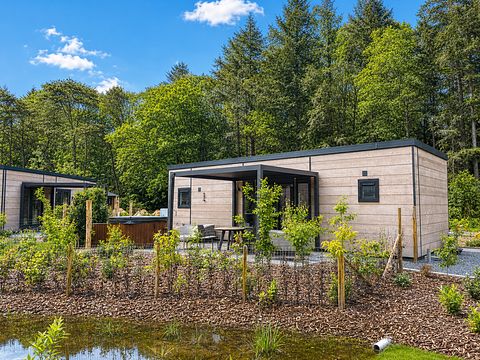 Modern lodge with a private hot tub in Drenthe - 2