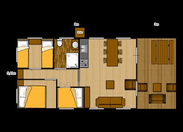 Nice glamping tent for 6 persons - 12