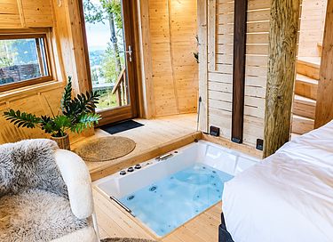 Alojamiento único con jacuzzi integrado en el suelo