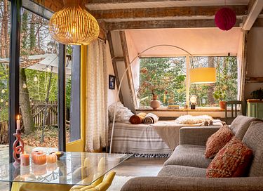 Knus A-frame huisje in de Belgische bossen - 9