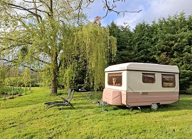 Vintage caravan near Namur
