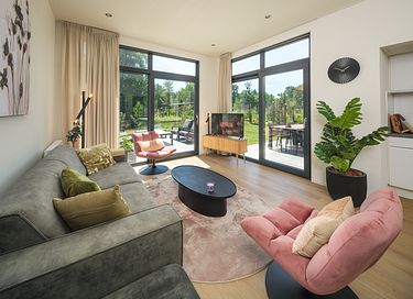 Lodge de luxe, salon et cheminée ext. - 4