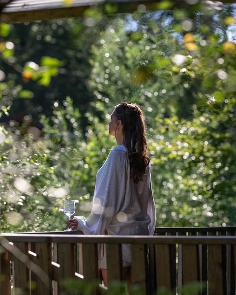 Luxe glampingtent in het bos met buitenbad - 2