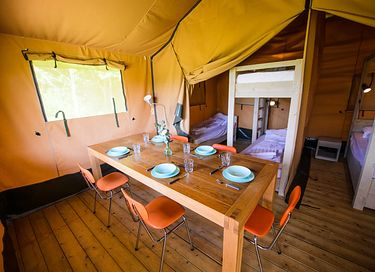 Safaritent (5p) op geweldige camping - 2