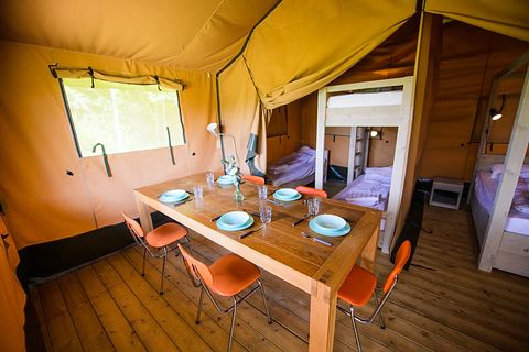 Safaritent (5p) op geweldige camping - 2
