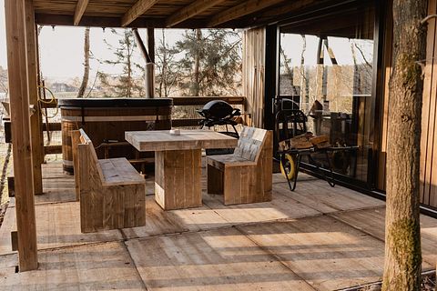 Unieke boshut met privé hottub - 3