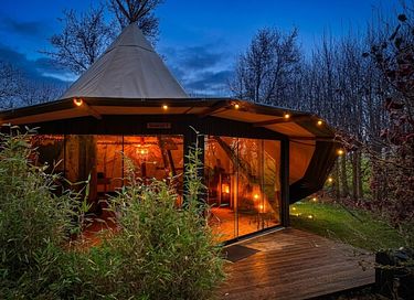Romantische glamping tent met een hottub - 19