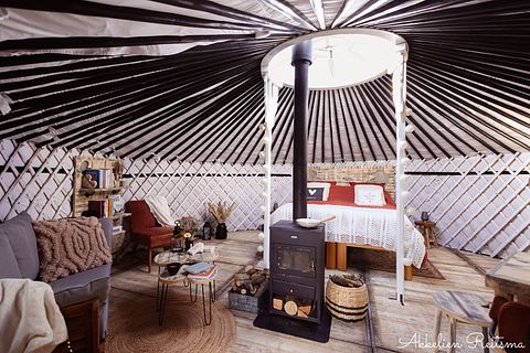 Overnachten in een boutique yurt met hottub - 5