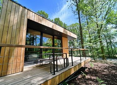 Boslodge met privé sauna 