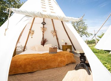 Slapen tussen de schapen in een tipi (5 pers) - 16