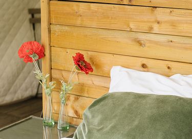 Glamping tent with bathroom and kitchen near forest - 14