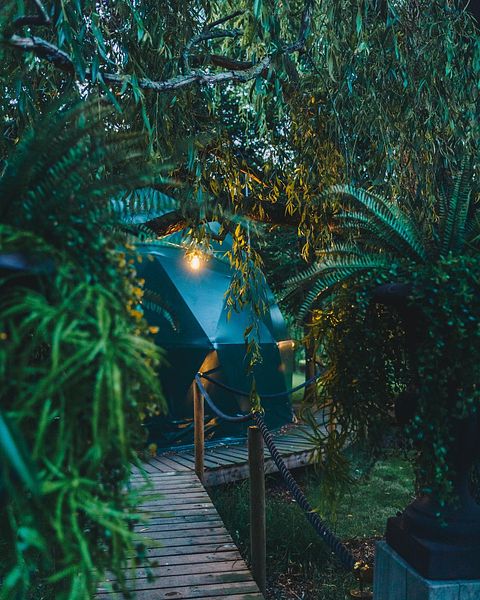 Prive glamping dome met hottub in natuur - 3