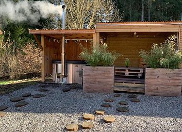 Waldhaus in den Ardennen mit Whirlpool