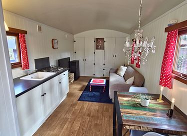 Cute shepherds hut with private hot tub in nature - 10