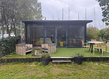 Luxuriously converted shipping container