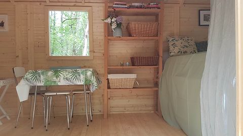 Roulotte dans un camping français boisé - 2