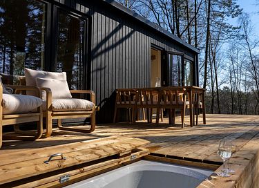 Boshuisje met buiten bad en douche - 2