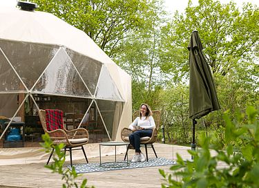 Glamping Kuppelzelt auf einem Campingplatz in Drenthe - 2