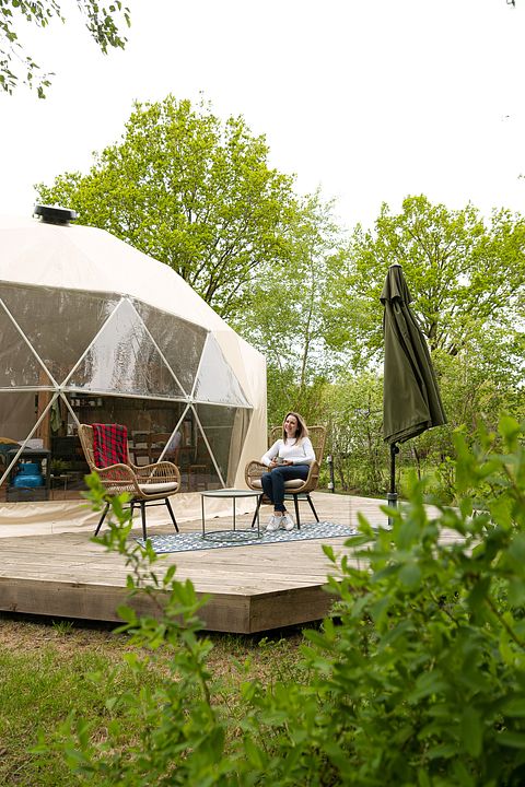 Glamping Kuppelzelt auf einem Campingplatz in Drenthe - 2